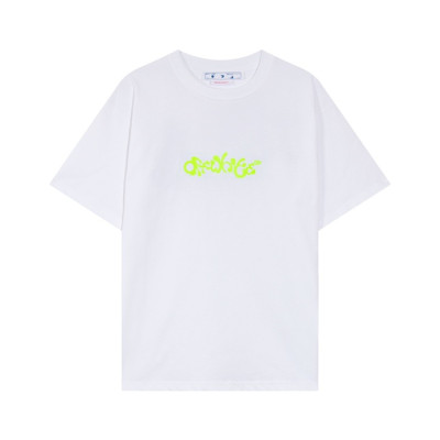 오프화이트 남성 모던 화이트 반팔티 - Off white Mens White Short sleeved Tshirts - of38x