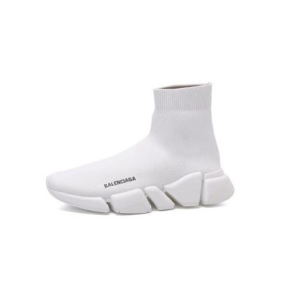 발렌시아가 남/녀 화이트 하이탑 스니커즈 - Balenciaga Unisex White Sneakers - ba254x
