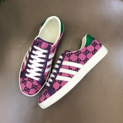 구찌 남/녀 핑크 스니커즈 - Gucci Unisex Pink Sneakers- gu559X