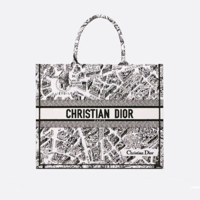 디올 여성 블랙 북토트 - Dior Womens Black Book Tote - di369x