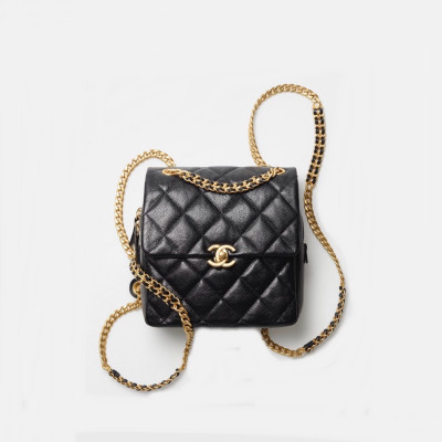 샤넬 여성 블랙 22p 백팩 - Chanel Womens Black Back Pack - ch96x