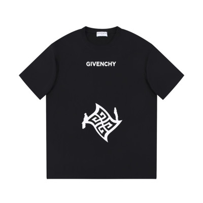 지방시 남성 크루넥 블랙 반팔티 - Givenchy Mens Black Short Sleeved Tshirts - gi218x