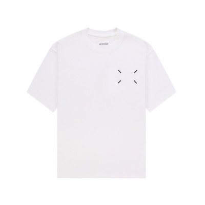 메종마르지엘라 남/녀 크루넥 화이트 반팔티 - Maison Margiela Unisex White Tshirts - mai134x