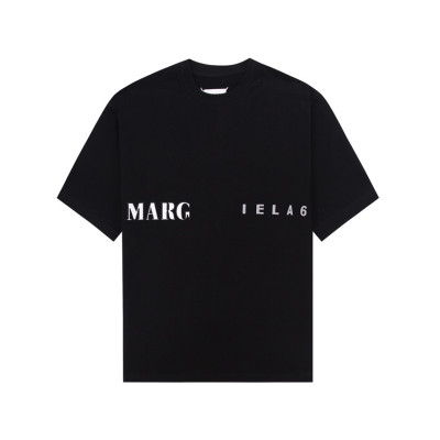 메종마르지엘라 남/녀 크루넥 블랙 반팔티 - Maison Margiela Unisex Black Tshirts - mai136x