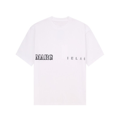 메종마르지엘라 남/녀 크루넥 화이트 반팔티 - Maison Margiela Unisex White Tshirts - mai137x