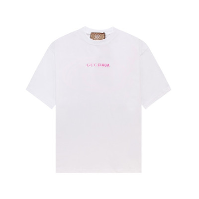 구찌 남/녀 화이트 크루넥 반팔티 - Gucci Unisex White Short sleeved Tshirts - gu573x