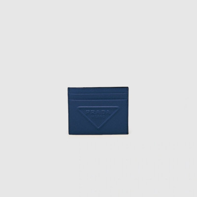 프라다 남성 블루 카드 지갑 - Prada Mens Blue Card Wallets - di298x