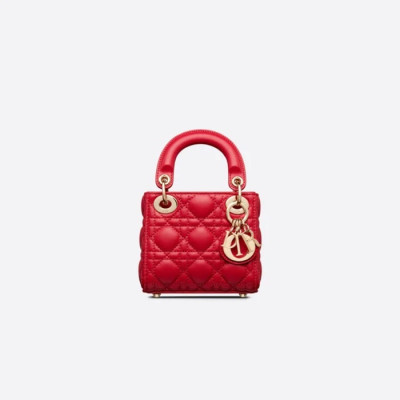 디올 여성 레드 레이디백 - Dior Womens Red Lady Bag - di400x