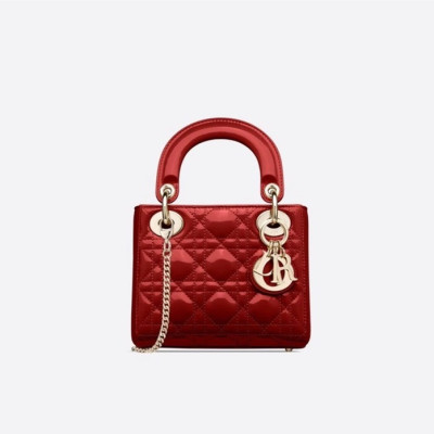 디올 여성 레드 레이디백 - Dior Womens Red Lady Bag - di414x