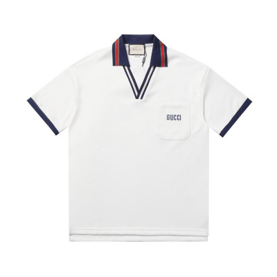 구찌 남/녀 화이트 폴로 반팔티 - Gucci Unisex White Short sleeved Tshirts - gu585x