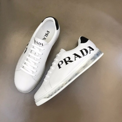 프라다 남성 화이트 스니커즈 - Prada Mens White Sneakers - pr391x