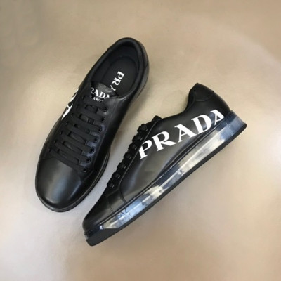 프라다 남성 블랙 스니커즈 - Prada Mens Black Sneakers - pr392x