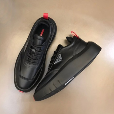 프라다 남성 블랙 스니커즈 - Prada Mens Black Sneakers - pr398x