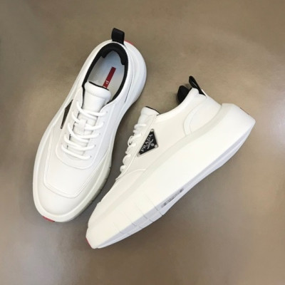 프라다 남성 화이트 스니커즈 - Prada Mens White Sneakers - pr399x