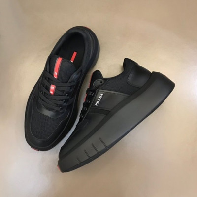 프라다 남성 블랙 스니커즈 - Prada Mens Black Sneakers - pr403x