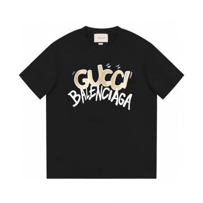 구찌 남/녀 블랙 크루넥 반팔티 - Gucci Unisex Black Short sleeved Tshirts - gu588x