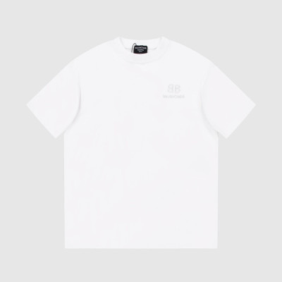 발렌시아가 남성 화이트 크루넥 반팔티 - Balenciaga Mens White Short sleeved Tshirts - ba316x