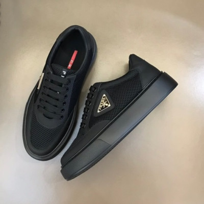 프라다 남성 블랙 스니커즈 - Prada Mens Black Sneakers - pr421x