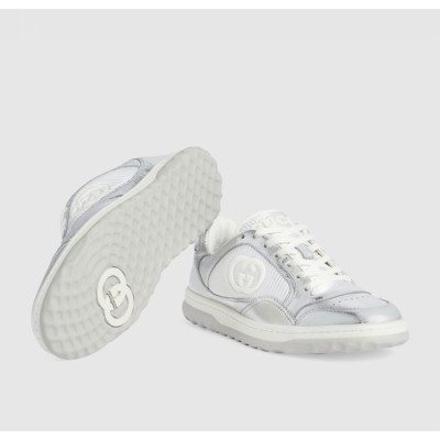 구찌 남/녀 실버 스니커즈 - Gucci Unisex Silver Sneakers- gu604X