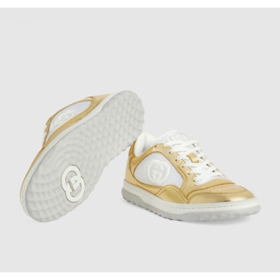 구찌 남/녀 골드 스니커즈 - Gucci Unisex Gold Sneakers- gu610X