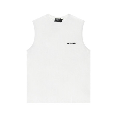 발렌시아가 남성 화이트 크루넥 나시 - Balenciaga Mens White Sleeveless Shirts - ba344x