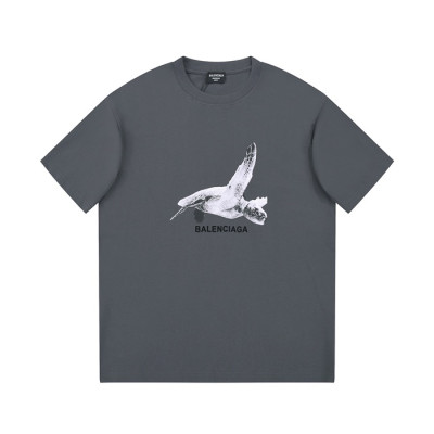 발렌시아가 남성 그레이 크루넥 반팔티 - Balenciaga Mens Gray Short sleeved Tshirts - ba349x