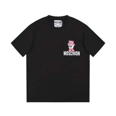 모스키노 남/녀 크루넥 블랙 반팔티 - Moschino Unisex Black Tshirts - mos229x