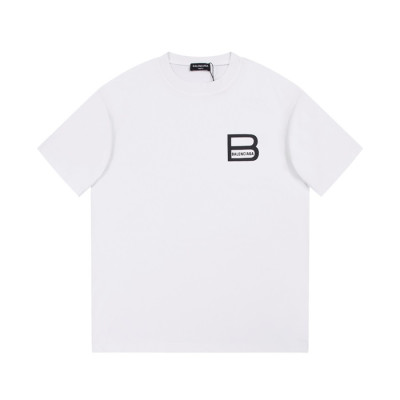 발렌시아가 남성 화이트 크루넥 반팔티 - Balenciaga Mens White Short sleeved Tshirts - ba352x