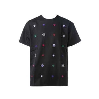 디올 남성 블랙 크루넥 반팔티 - Dior Mens Black Short sleeved Tshirts - di432x