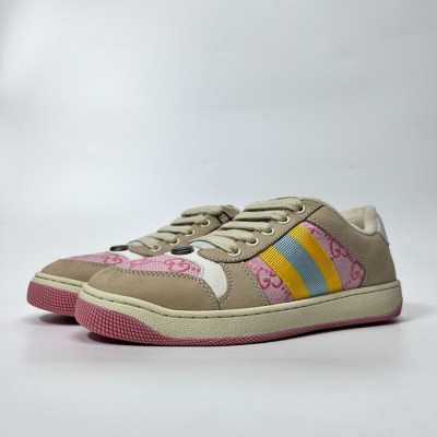 구찌 남/녀 핑크 스니커즈 - Gucci Unisex Pink Sneakers- gu639X