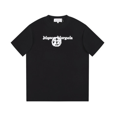 메종마르지엘라 남/녀 크루넥 블랙 반팔티 - Maison Margiela Unisex Black Tshirts - mai139x