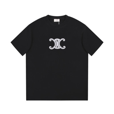 셀린느 남성 크루넥 블랙 반팔티 - Celine Mens Black Short sleeved T-shirts - ce131x
