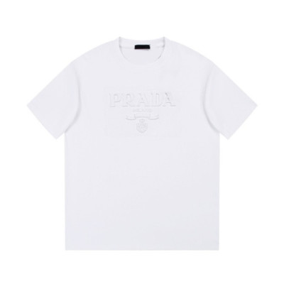 프라다 남성 화이트 반팔티 - Prada Mens White Tshirts - pr449x