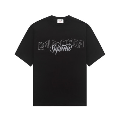 발렌시아가 남성 블랙 크루넥 반팔티 - Balenciaga Mens Black Short sleeved Tshirts - ba354x