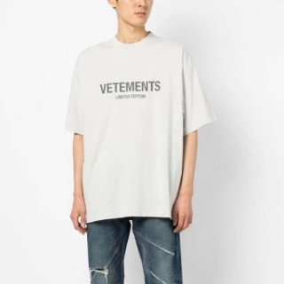 베트멍 남/녀 트렌디 그레이 반팔티 - Vetements Unisex Gray Tshirts - vet345x