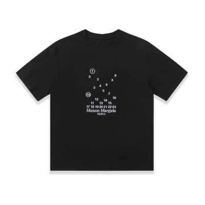 메종마르지엘라 남/녀 크루넥 블랙 반팔티 - Maison Margiela Unisex Black Tshirts - mai140x