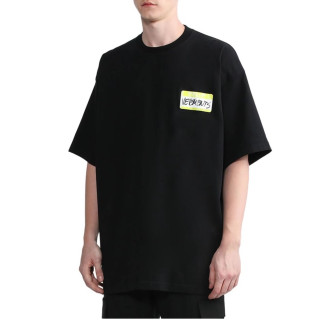베트멍 남/녀 트렌디 블랙 반팔티 - Vetements Unisex Black Tshirts - vet347x
