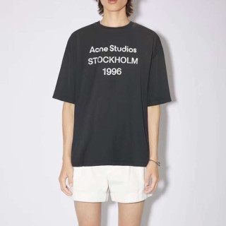 아크네 남/녀 블랙 크루넥 반팔티 - Acne Unisex Black Short sleeved Tshirts - ane201x