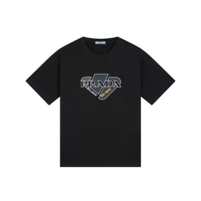 프라다 남성 블랙 반팔티 - Prada Mens Black Tshirts - pr458x