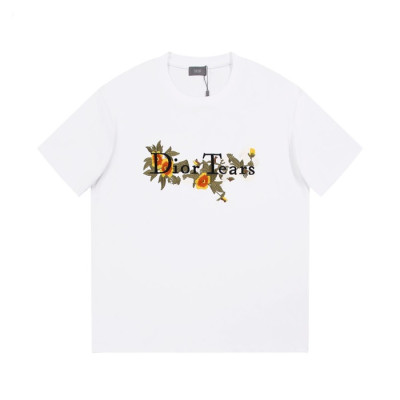 디올 남성 화이트 크루넥 반팔티 - Dior Mens White Short sleeved Tshirts - di441x