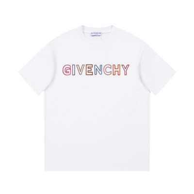 지방시 남성 크루넥 화이트 반팔티 - Givenchy Mens White Short Sleeved Tshirts - gi240x