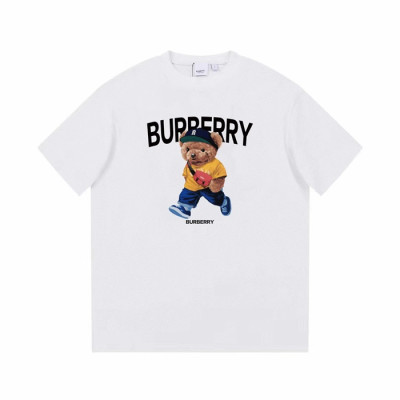 버버리 남성 화이트 크루넥 반팔티 - Burberry Mens White Short Sleeved Tshirts - bu165x