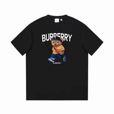버버리 남성 블랙 크루넥 반팔티 - Burberry Mens Black Short Sleeved Tshirts - bu166x