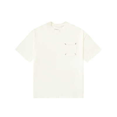 메종마르지엘라 남/녀 크루넥 화이트 반팔티 - Maison Margiela Unisex White Tshirts - mai147x