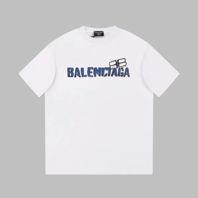 발렌시아가 남성 화이트 크루넥 반팔티 - Balenciaga Mens White Short sleeved Tshirts - ba356x