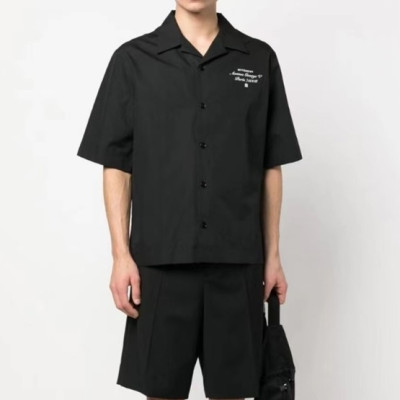 지방시 남성 블랙 반팔 셔츠 - Givenchy Mens Black Short-sleeved Shirts - gi245x