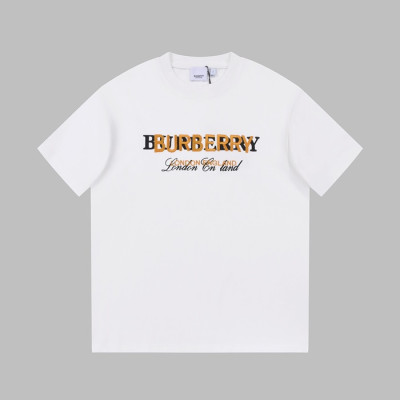 버버리 남성 화이트 크루넥 반팔티 - Burberry Mens White Short Sleeved Tshirts - bu174x