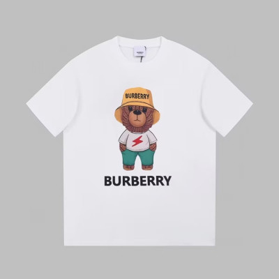 버버리 남성 화이트 크루넥 반팔티 - Burberry Mens White Short Sleeved Tshirts - bu176x