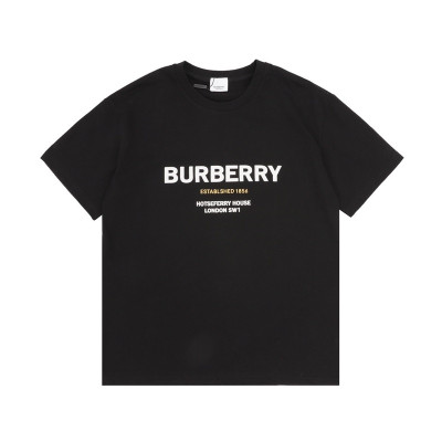 버버리 남성 블랙 크루넥 반팔티 - Burberry Mens Black Short Sleeved Tshirts - bu177x