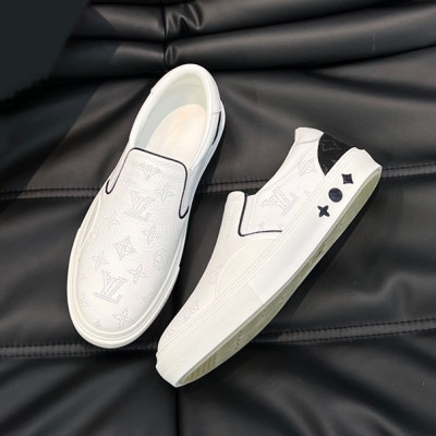 루이비통 남성 모던 화이트 로퍼 - Louis vuitton Mens White Loafer - lv929x